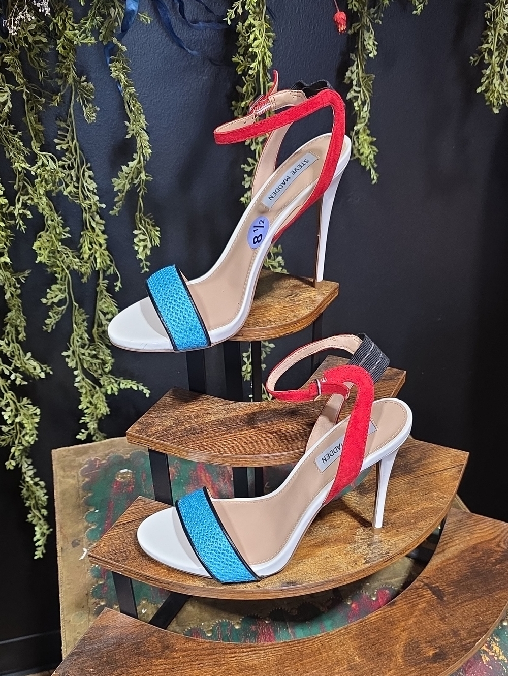 Steve Madden Red and Blue High Heel Sandals